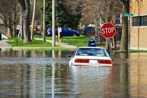Flood Scene in Miltonvale, Salina & Manhattan, KS Provided by Ayres Insurance Agency